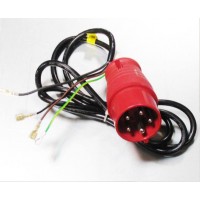 Vidlice 16A 5-kolík + kabel 4-žílový z konektory v délce 1m 90 cm